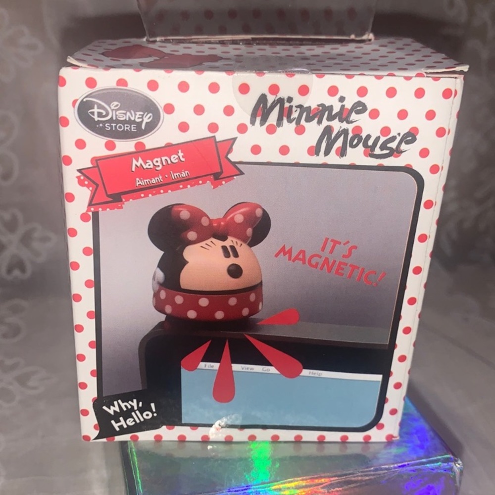 Disney Store Minnie Mouse Corner Fridge Magnet NIB Polka Dot Kitchen Y2K Vintage